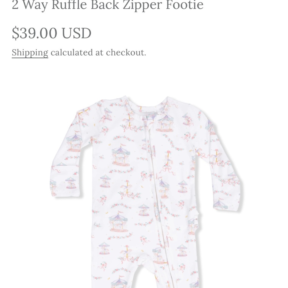Angel Dear Carousel Print Baby Onesie